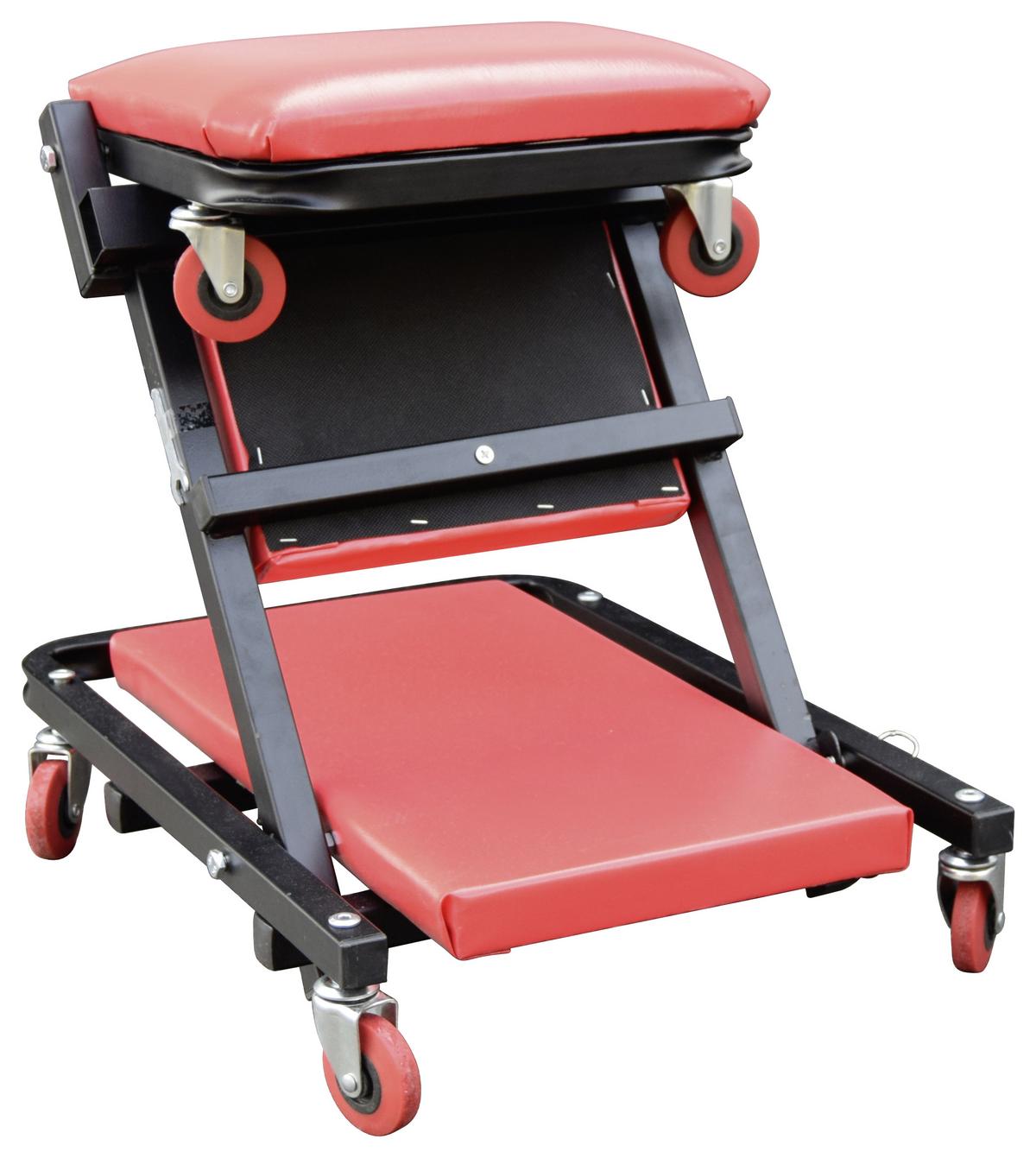 Montagerollbrett 6 Rollen 2-in-1-Funktion, Sitzfunktion - Rot/Schwarz, MODERN, Kunststoff/Metall (104/40/10cm) - Walter