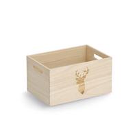 AUFBEWAHRUNGSBOX BxHxT: ca. 30x20x16 cm - Naturfarben, Basics, Holz (30/20/16cm)