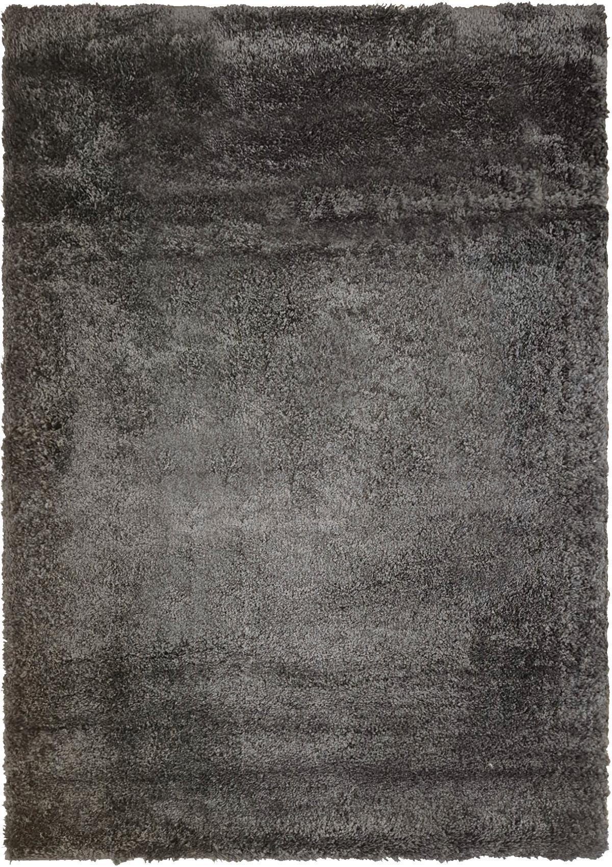 Hochflorteppich Mell - Schwarz, Basics, Textil (80/150cm) - Luca Bessoni
