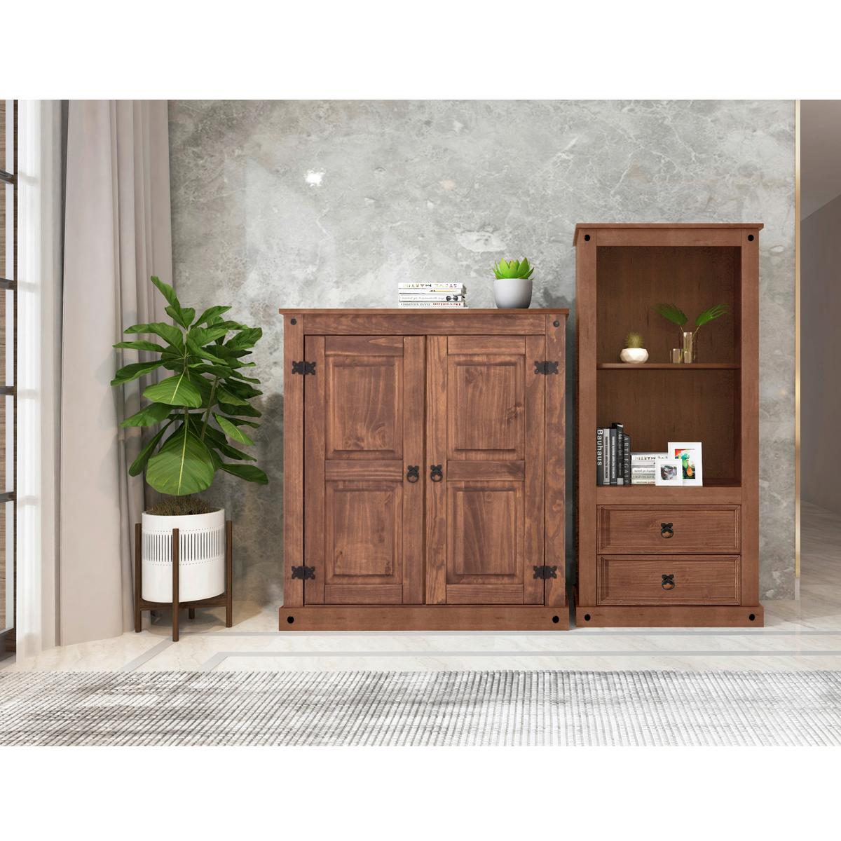 Regal Mexico Naturfarben B: 65cm - Naturfarben, Design, Holz (65/140/38cm) - MID.YOU