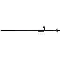 Rundstangengarnitur 1-Lfg Paul Schwarz L: 130-240 cm - Schwarz, KONVENTIONELL, Metall (130-240cm) - Ondega