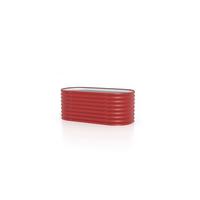 Hochbeet Vita 82,1x63x162,1 cm, Oval, Rot - Rot, Basics, Metall (82,1/63/162,1cm)