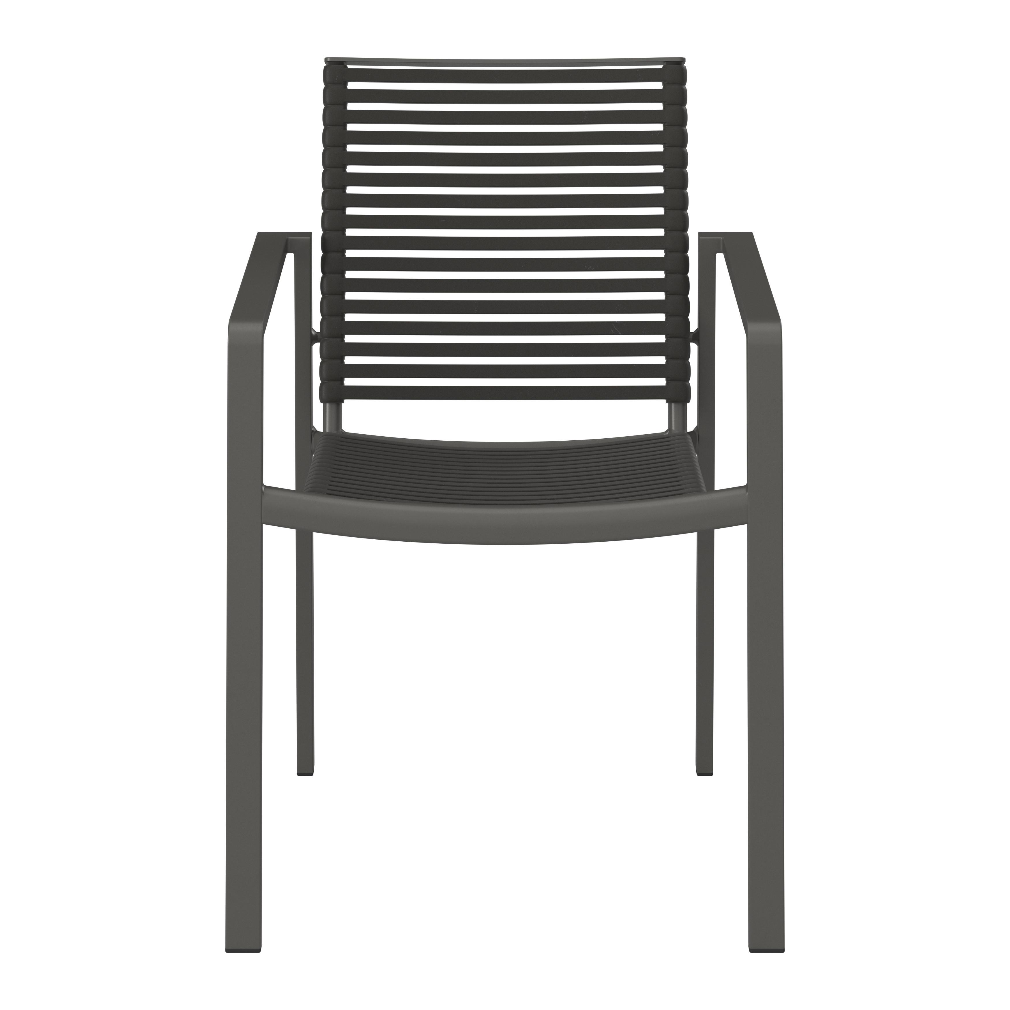 ZAHRADNÍ ŽIDLE CANCUN - antracitová, Moderní, kov/plast (62/56,5/84cm) - Mömax