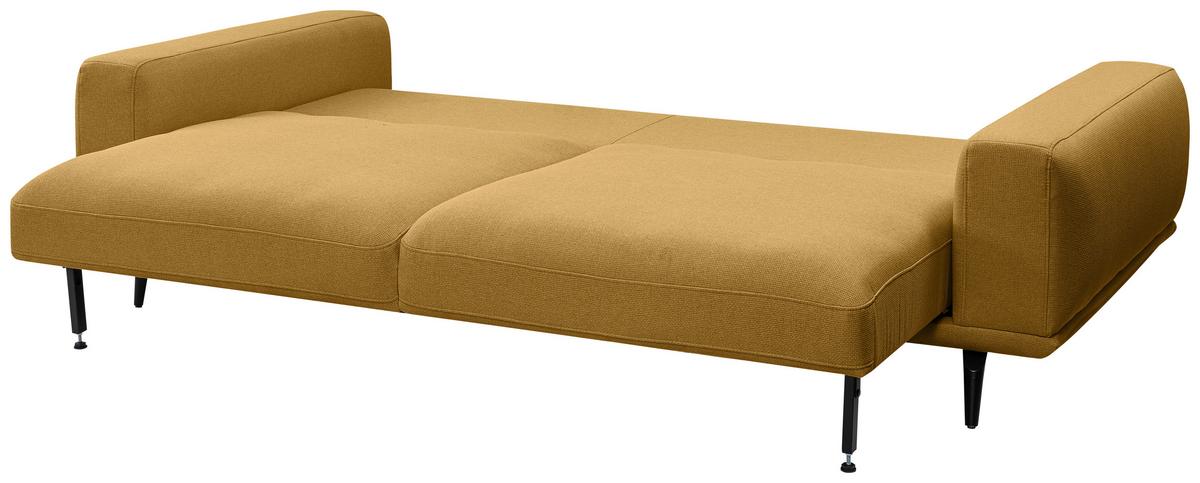 3-sitzer-sofa Selene Gelb, B: 242 Cm - Gelb/Schwarz, MODERN, Textil (242/89/115cm) - MID.YOU
