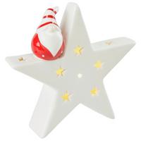 Dekostern Aus Keramik - Weiß, Basics, Keramik (14,5/14/3,5cm)