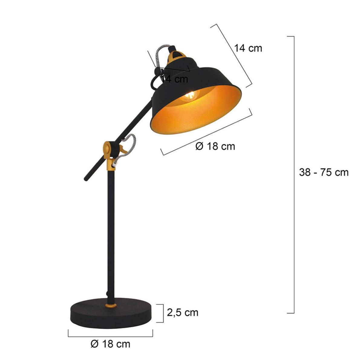 Tischleuchte Nové - Grau, Trend, Metall (40/40/18cm)
