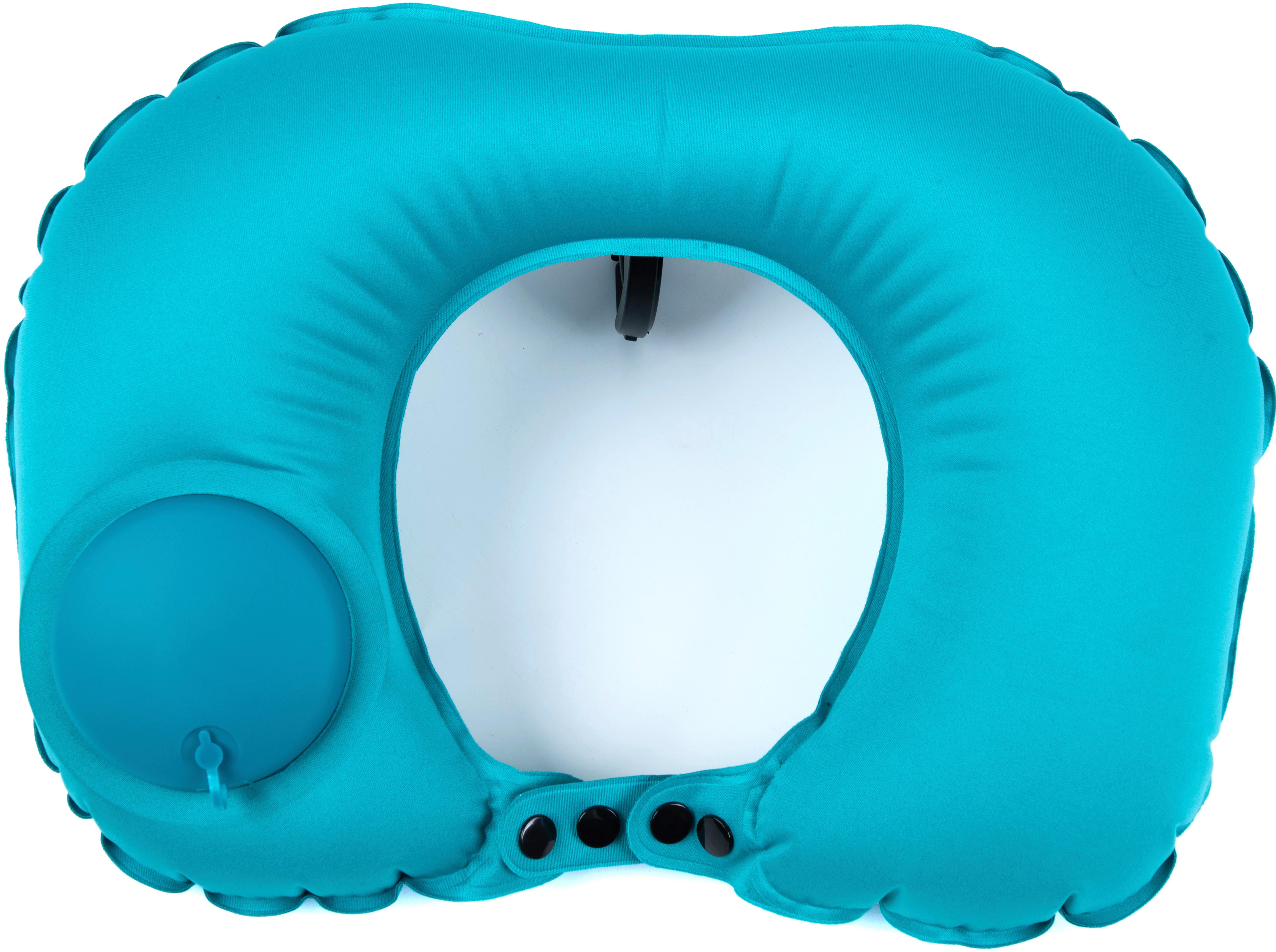ŠIjový vankúšik FLIGHT nafukovací - tyrkysová, Konventionell, textil/plast (36/25/13cm) - Mömax