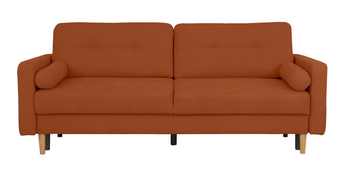 Schlafsofa Noret, Terracotta B: 222 Cm - Buchefarben/Terracotta, Design, Textil (222/93/99cm) - MID.YOU