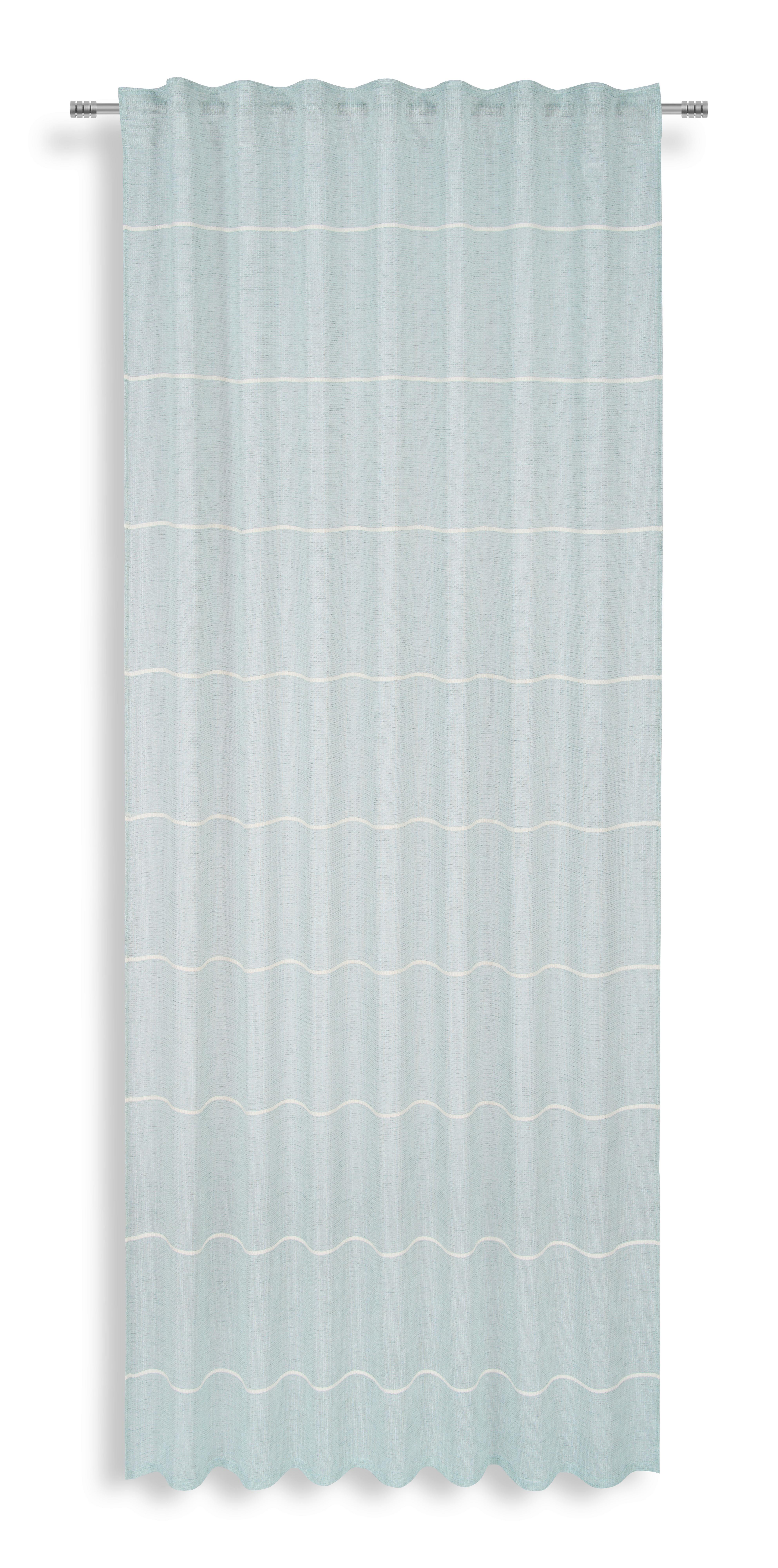 Vorhang mit Multifunktionsband Esra 140x245 cm Türkis - Türkis, MODERN, Textil (140/245cm) - Luca Bessoni