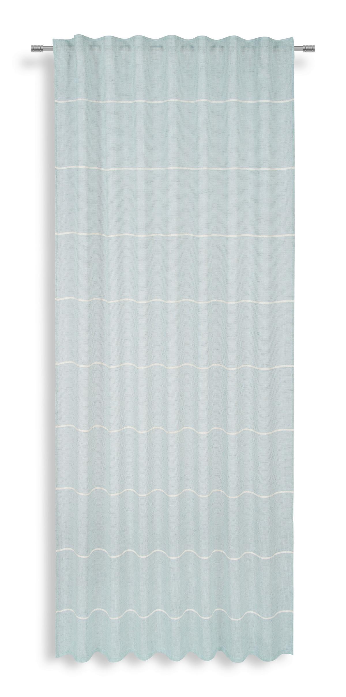 Vorhang Mit Multifunktionsband Esra 140x245 Cm Türkis - Türkis, MODERN, Textil (140/245cm) - Luca Bessoni