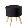 Hocker Max - Schwarz, Design, Textil (32,5/36/32,5cm) - Echtwerk