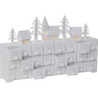 Led-dekoleuchte 410389 Led-Adventskalender - Weiß, Basics, Holz/Kunststoff (37,5/7,5/22,5cm) - Eglo
