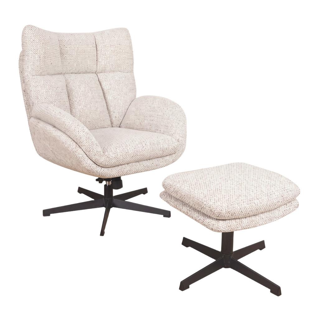 Relaxsessel Houston Webstoff beige, B: 76cm