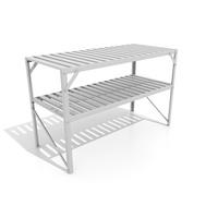 Gewächshaustisch 260125 - Alufarben, Basics, Metall (121/76/54cm)
