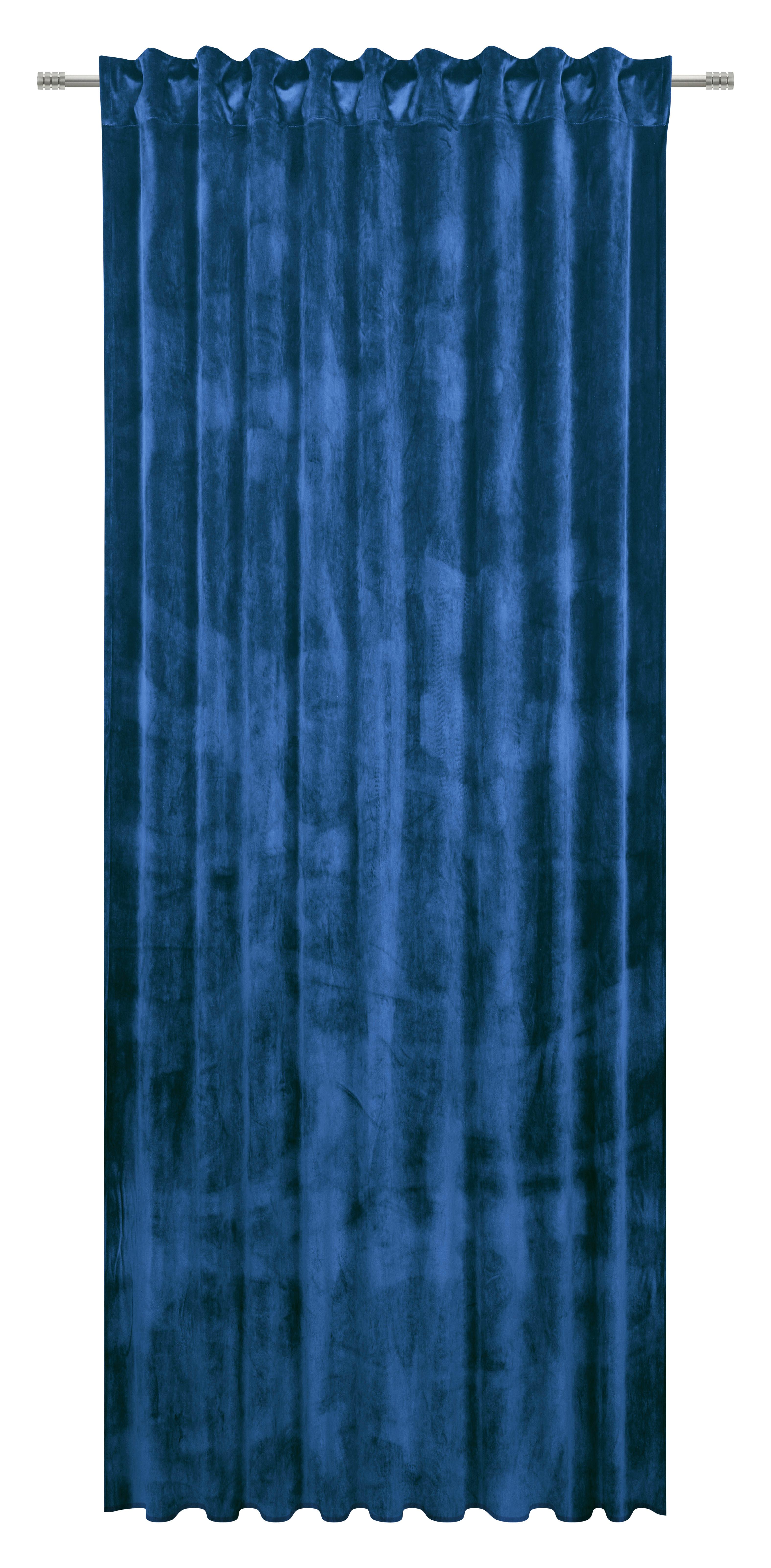 HOTOVÝ ZÁVES VIOLA - modrá, Konventionell, textil (140/245cm) - Premium Living