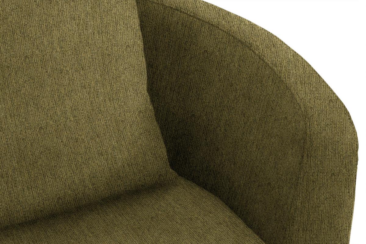 Polstersessel Pina Olivgrün Chenille - Schwarz/Olivgrün, Design, Textil (81/74/81cm) - Livetastic