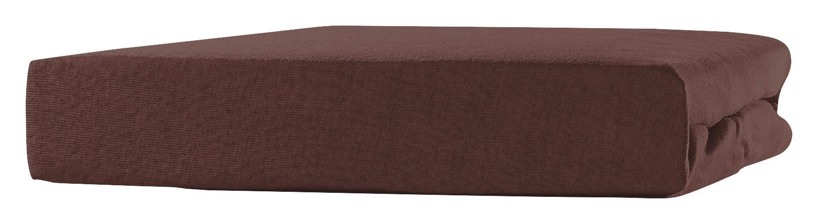 Spannleintuch Tamara Braun 180-200x200 cm Jersey - Braun, KONVENTIONELL, Textil (180-200/200cm) - Luca Bessoni