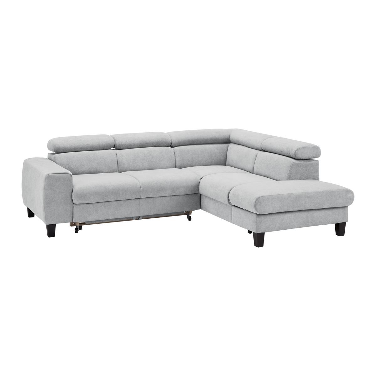 Sedacia súprava Malibu svetlosivá - svetlosivá, Modern, drevo/textil (249/88/207cm) - Bessagi Home