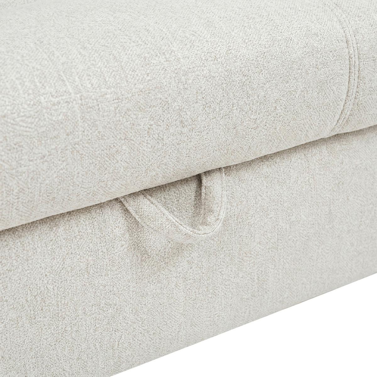 Sedacia súprava SIERRA, pravá, béžová ženilka - čierna/béžová, Modern, kov/textil (181/364/230cm)