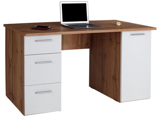 Schreibtisch mit Stauraum B 138cm H 76cm Mx 143 Eiche/Weiß - Eichefarben/Weiß, MODERN, Holzwerkstoff (138/76cm) Schreibtisch mit Stauraum B 138cm H 76cm Mx 143 Eiche/Weiß - Eichefarben/Weiß, MODERN, Holzwerkstoff (138/76cm)