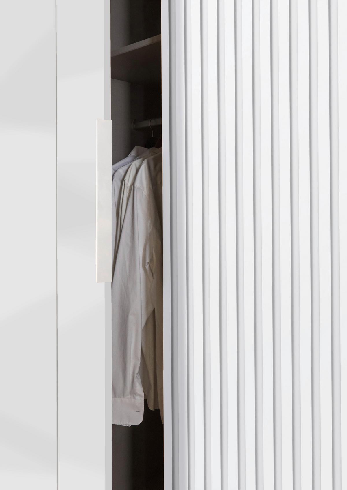 Drehtürenschrank Andorra Weiß B: 300 Cm - Weiß, MODERN, Holzwerkstoff (300/216/58cm) - MID.YOU