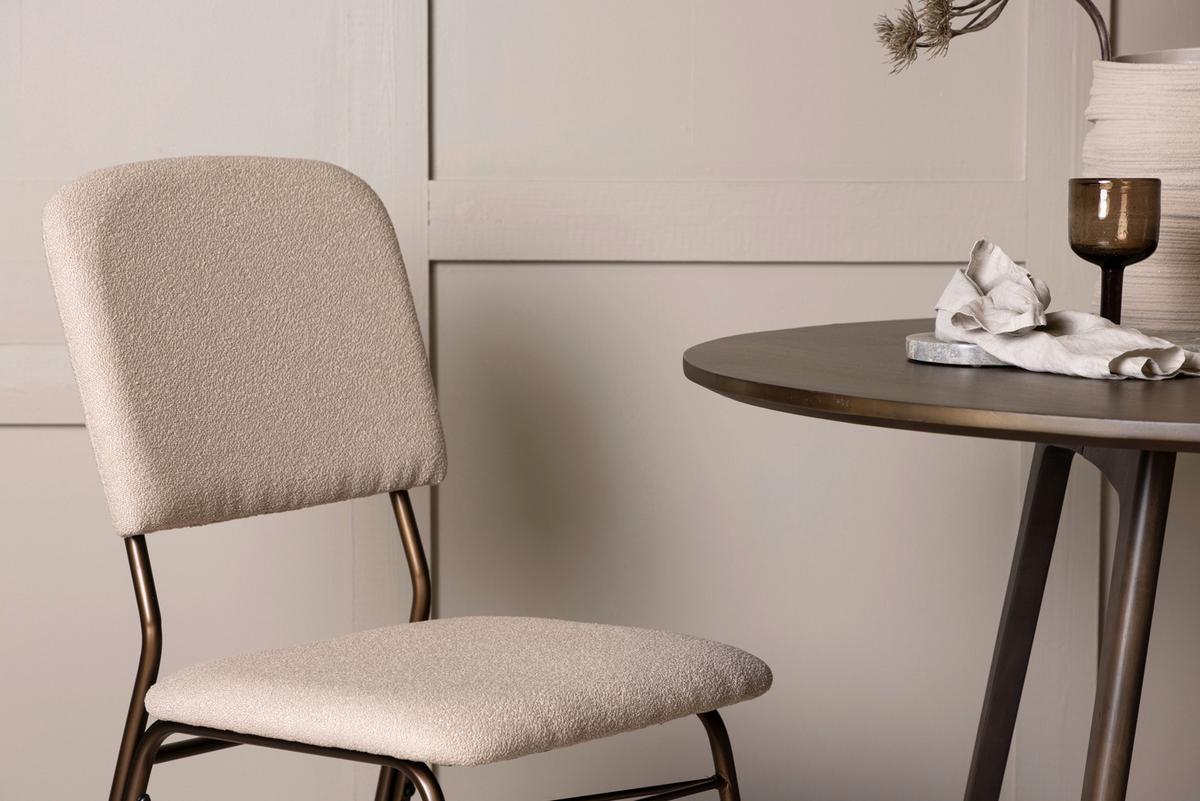 Stuhl-set Rosie Beige B: 48,5 Cm - Beige/Braun, Design, Kunststoff/Textil (48.5/94/56cm) - Livetastic