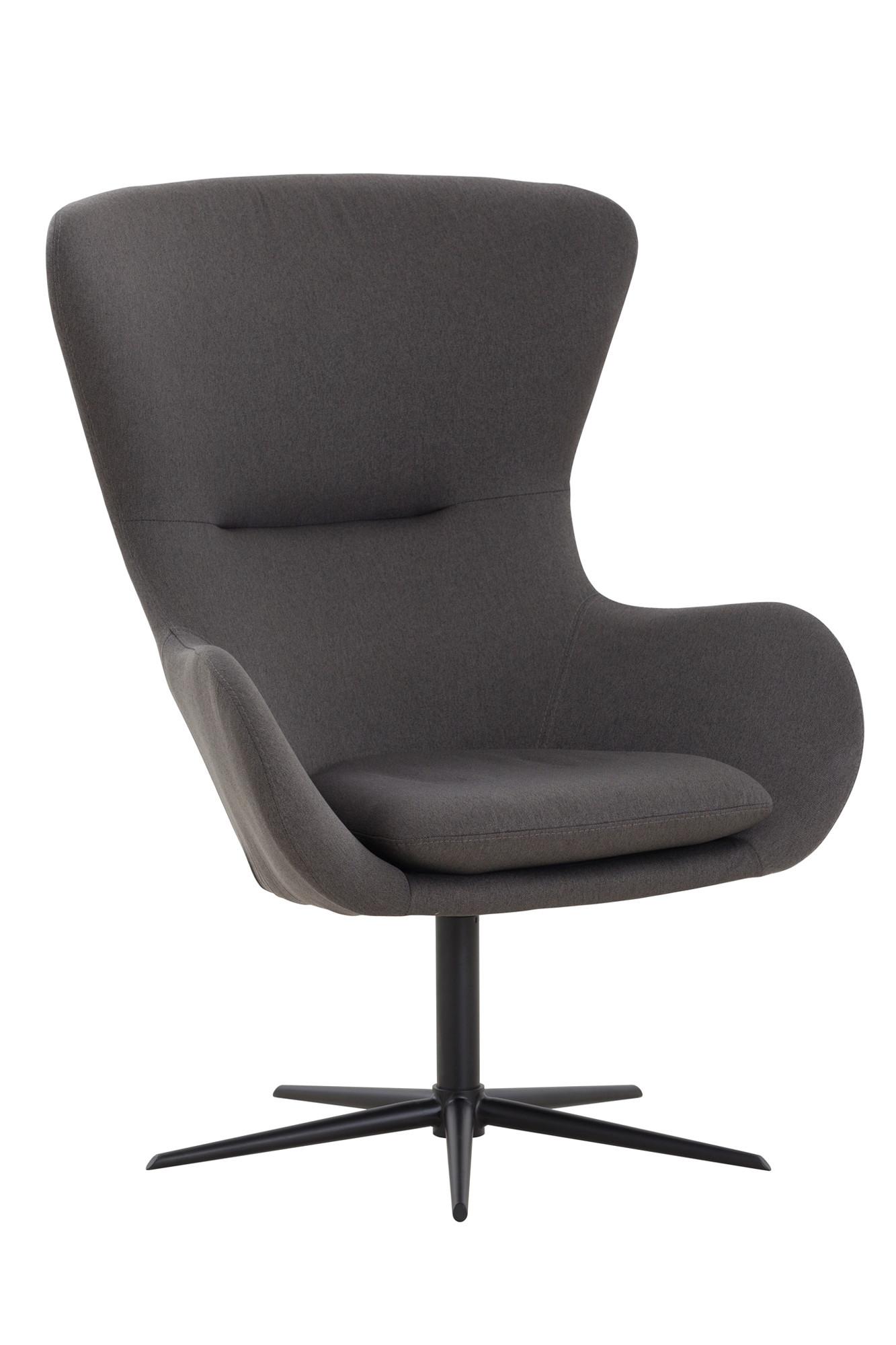 Sessel Dunkelgrau B: 78 Cm - Dunkelgrau/Schwarz, MODERN, Textil (78/99/82cm) - Livetastic