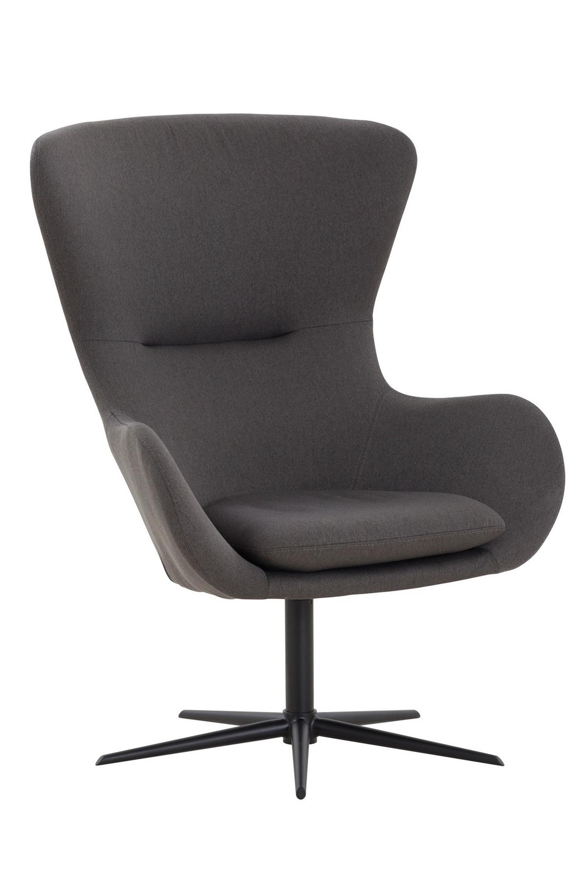 Sessel Dunkelgrau B: 78 Cm - Dunkelgrau/Schwarz, MODERN, Textil (78/99/82cm) - Livetastic