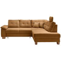 Ecksofa Brizzini Goldfarben S: 274x206 Cm - Goldfarben/Naturfarben, MODERN, Textil (274/206cm) - Livetastic