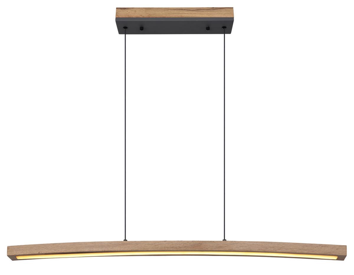 LED-Hängeleuchte 416080wh2 - Dunkelbraun/Opal, KONVENTIONELL, Holzwerkstoff/Kunststoff (100/7/120cm) - Globo