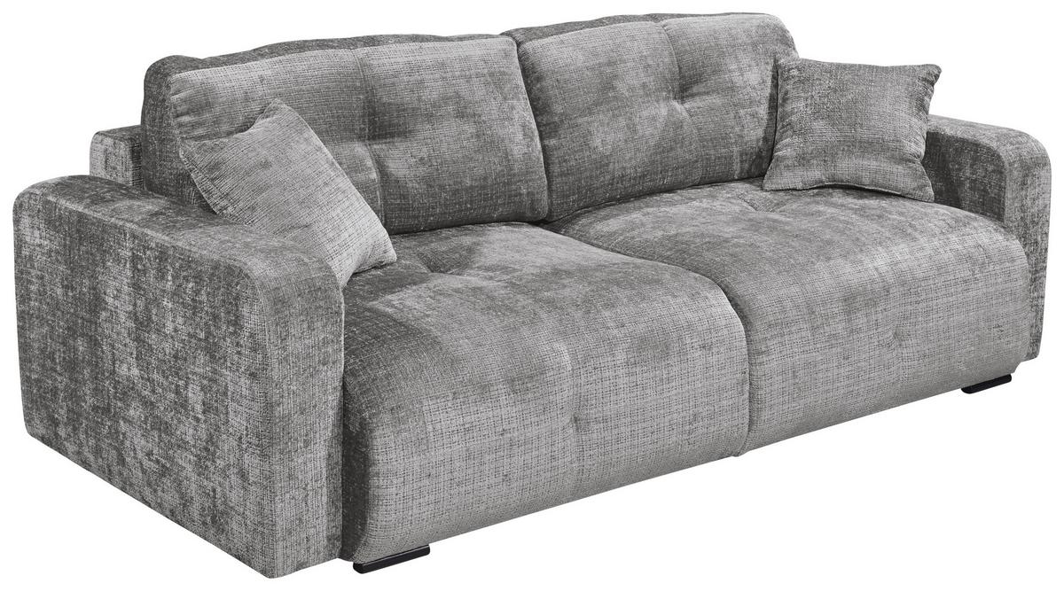 Schlafsofa Bullet Grau B: 235 Cm - Schwarz/Grau, KONVENTIONELL, Textil (235/88/120cm) - MID.YOU