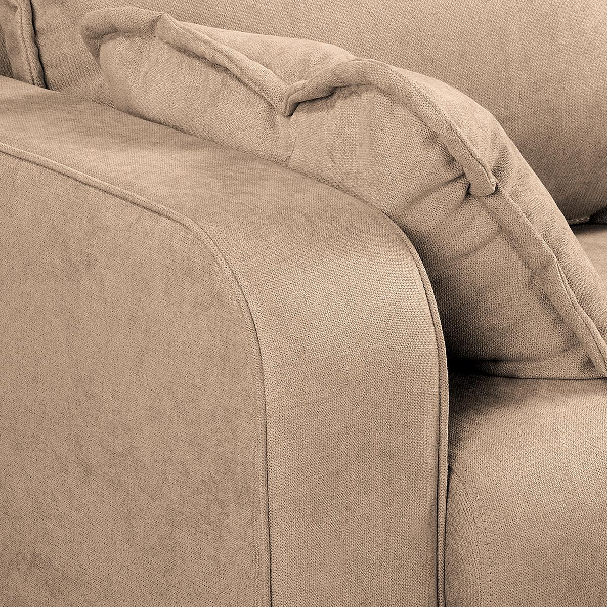 Ecksofa Beata Beige S: 230x150 cm - Wengefarben/Beige, Design, Textil (230/150cm) - Livetastic