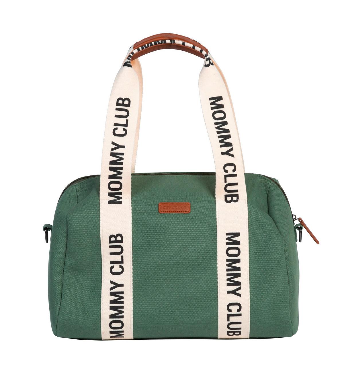 Wickeltasche Mommy Club Grün/Weiß, B: 38 cm - Weiß/Grau, KONVENTIONELL, Kunststoff/Textil (38/21/27cm) - Childhome