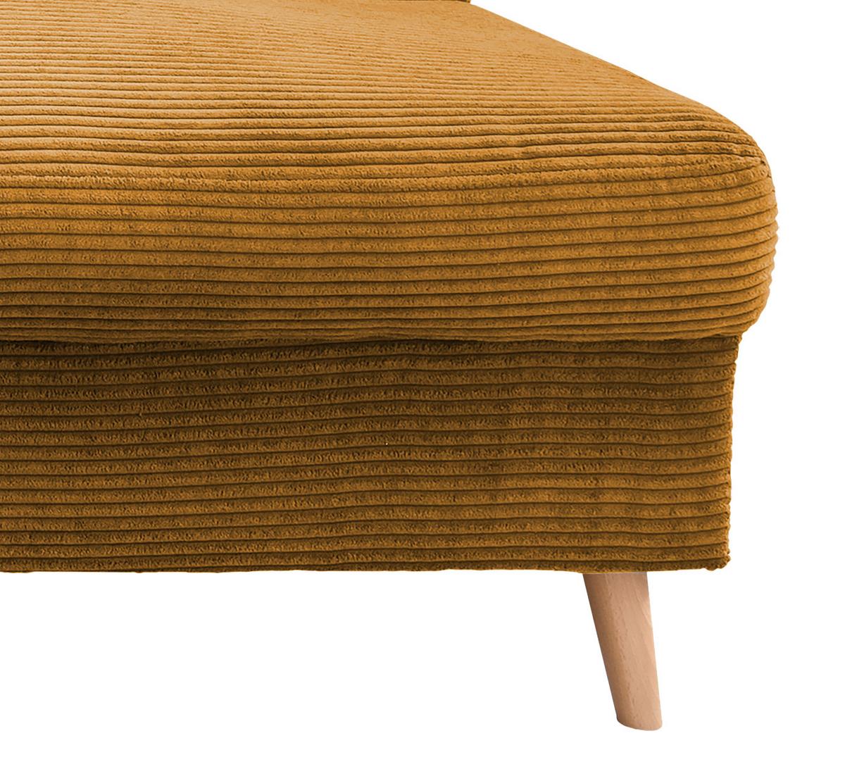 Wohnlandschaft Valentina - Goldfarben/Naturfarben, KONVENTIONELL, Textil (150/301/200cm) - P & B