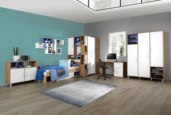 Zweitüriger Kleiderschrank mit weiteren Möbeln der Serie BOX Zweitüriger Kleiderschrank