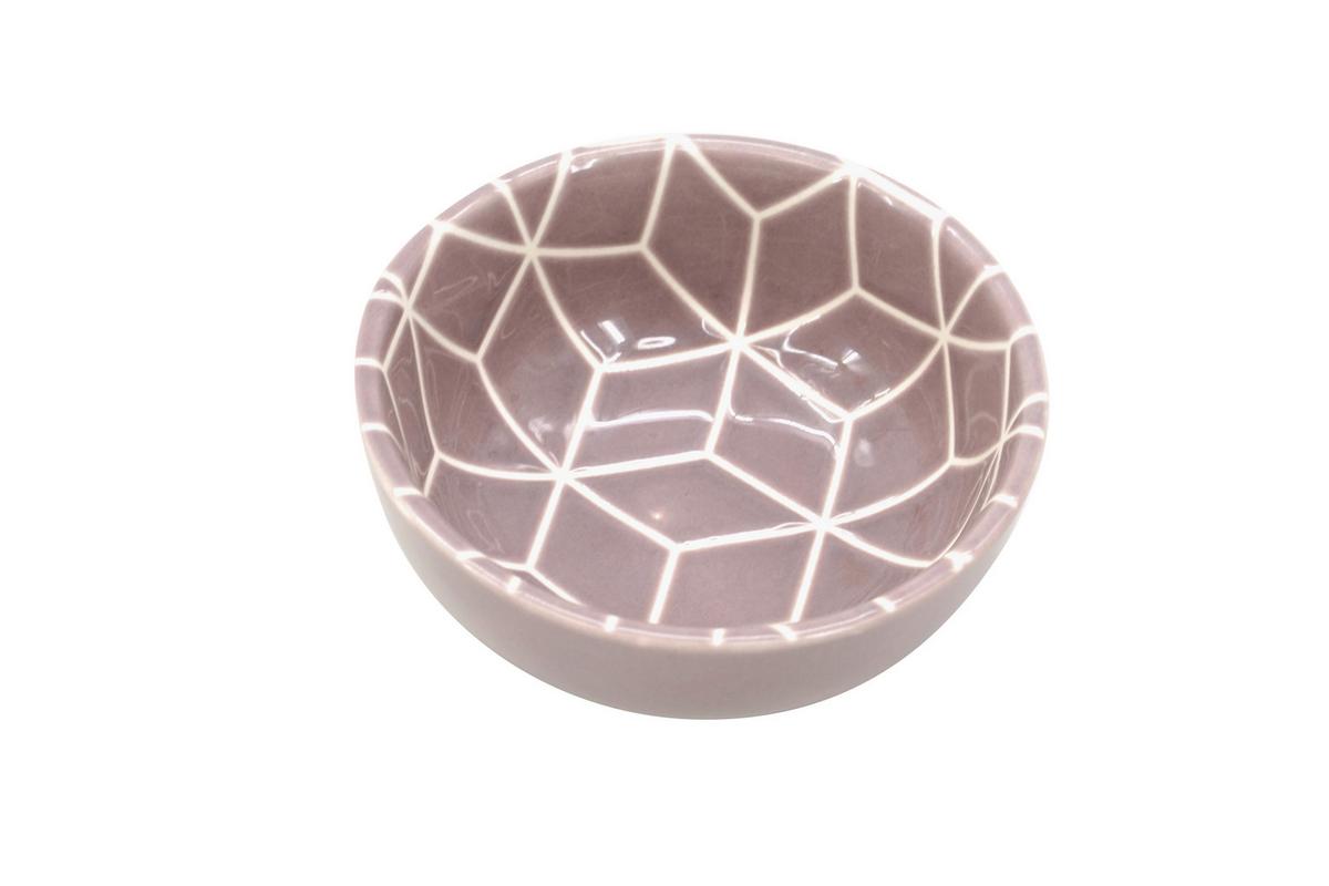 Snackschale Porzellan Lila Aurelio D/h: 8x3,5 Cm - Lila, Design, Keramik (8/3,5/0cm) - Luca Bessoni