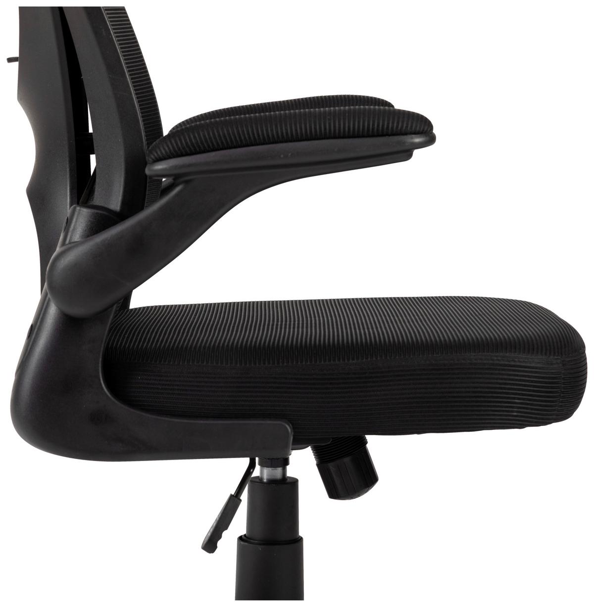 Chefsessel Jimmy Schwarz B: 63 cm - Schwarz, Trend, Kunststoff/Textil (63/116/65cm)