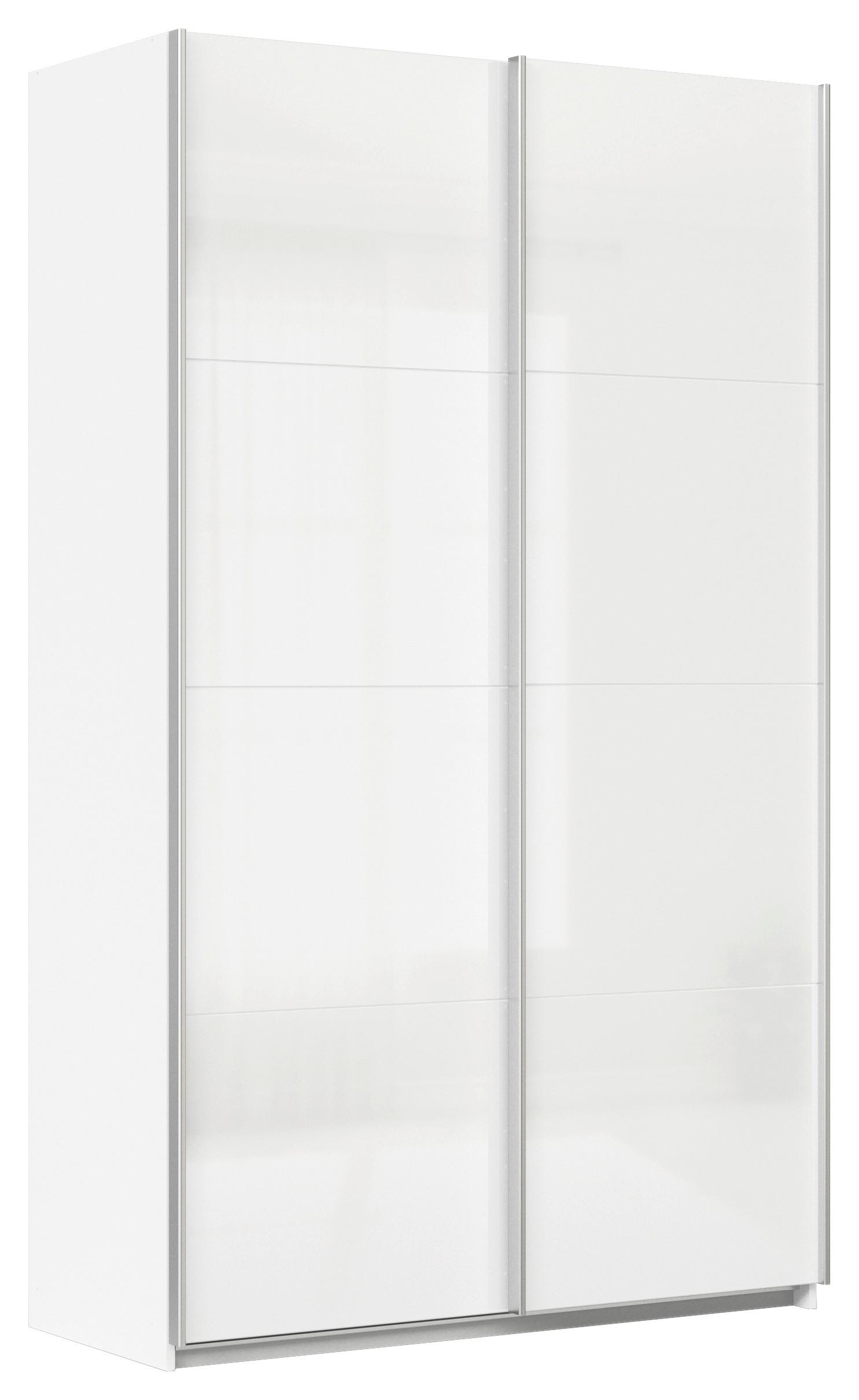 Schwebetürenschrank Feldkirch 136 Maxihöhe - Weiß Hochglanz/Weiß, MODERN, Holzwerkstoff (136/229/62cm)