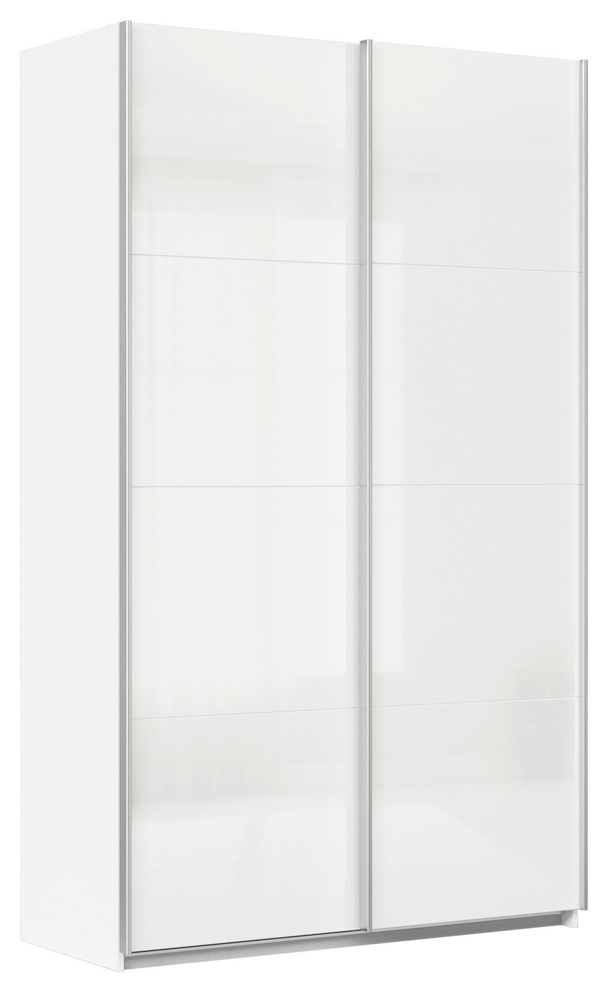 Tolóajtós Szekrény Feldkirch 136/229 Cm - magasfényű fehér/fehér, Modern, faalapú anyag (136/229/62cm)