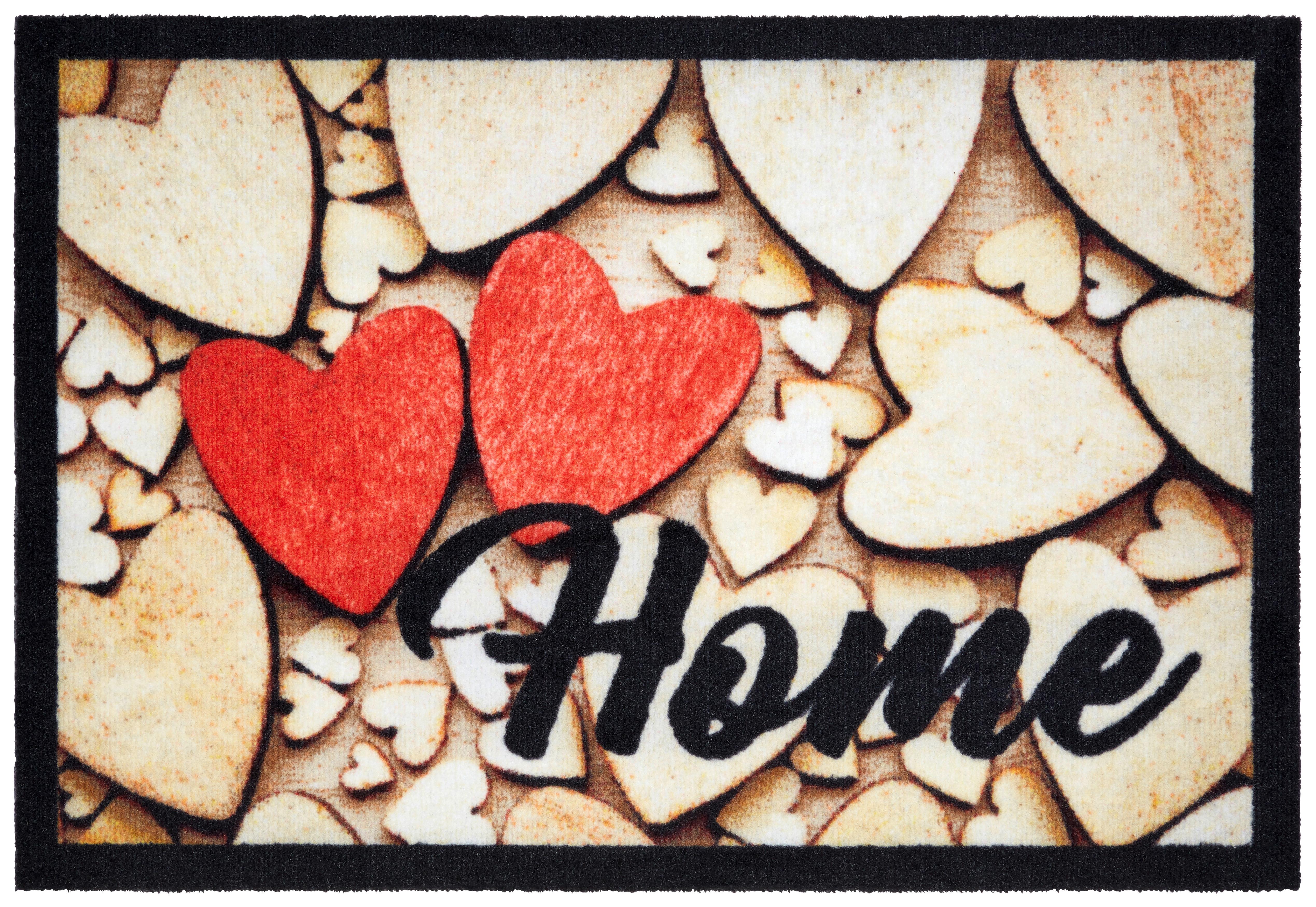 Fußmatte Meli 40x60 cm mit Herz-Design - Basics, Kunststoff (40/60cm) - Homezone