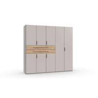 Šatníková skriňa LUMIO, šírka 225 cm - kašmírová/dub artisan, Konventionell, kompozitné drevo (225/208/65cm) - Modern Living
