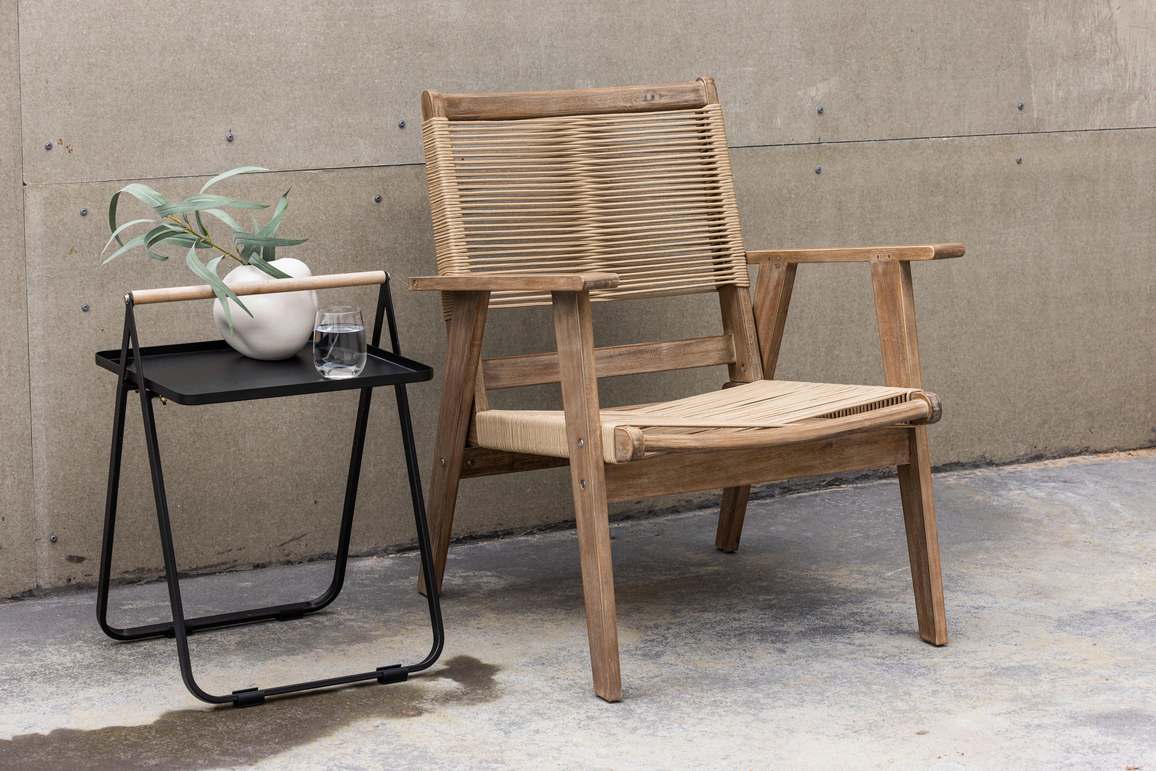 Loungesessel Peter Aus Akazienholz/textil - Braun, KONVENTIONELL, Holz/Textil (68/88/72cm) - Gardenson