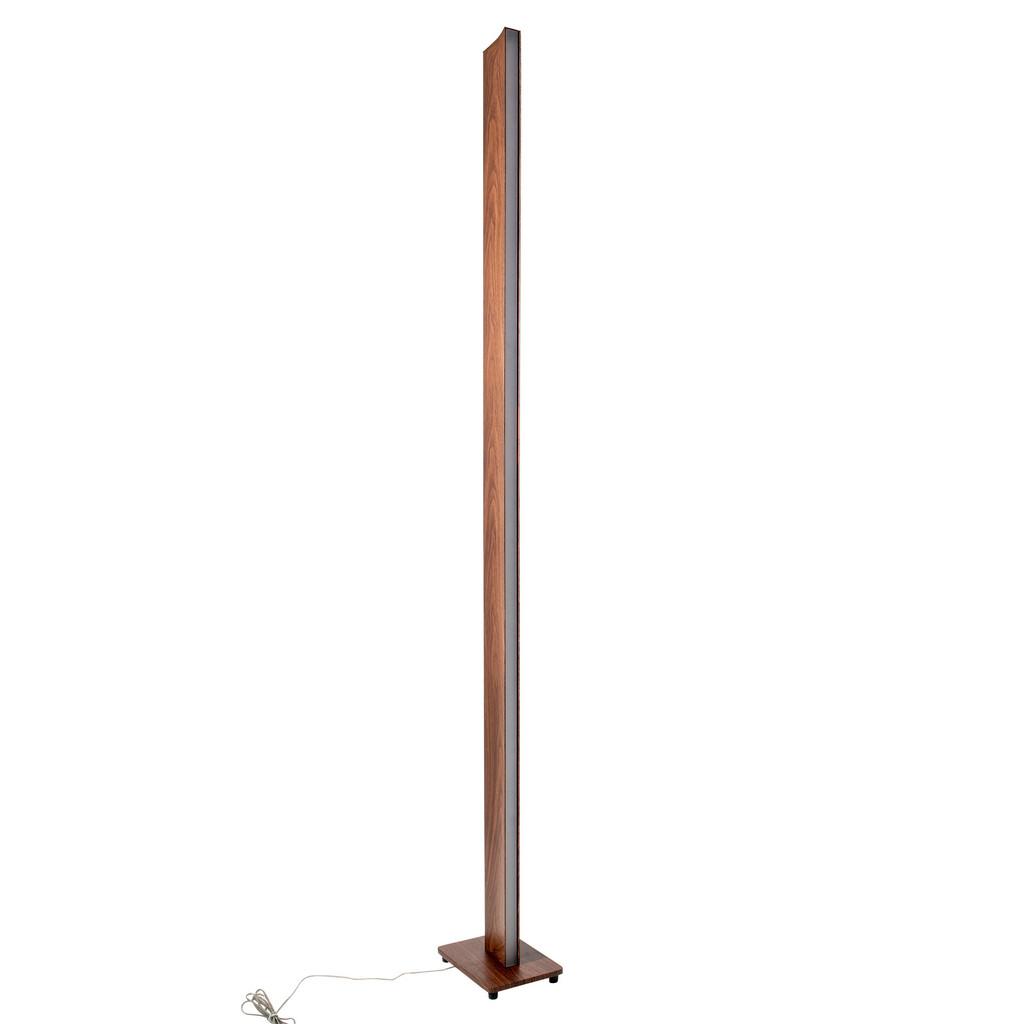 LED-Stehlampe dimmbar Holzoptik länglich