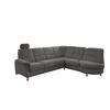 Ecksofa mit Relaxfunktion Parole Graubraun Chenille - Chromfarben/Graubraun, MODERN, Textil (275/236cm) - Livetastic
