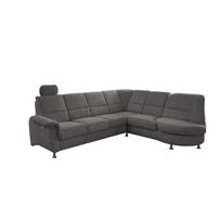 Ecksofa mit Relaxfunktion Parole Graubraun Chenille - Chromfarben/Graubraun, MODERN, Textil (275/236cm) - Livetastic