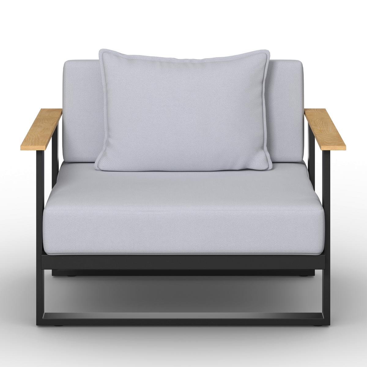 TERASOVÁ SEDACIA SÚPRAVA FABRIZIA - sivá, Modern, kov/drevo - Bessagi Garden