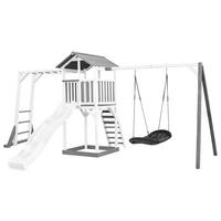 Spielturm A025.134.92 - Blau/Weiß, KONVENTIONELL, Holz (519/242/349cm) - Ambia Garden