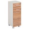 Unterschrank Paris Eiche Wotan/weiß B: 30 Cm - Silberfarben/Eiche Wotan, MODERN, Holzwerkstoff (30/79/35cm) - Held