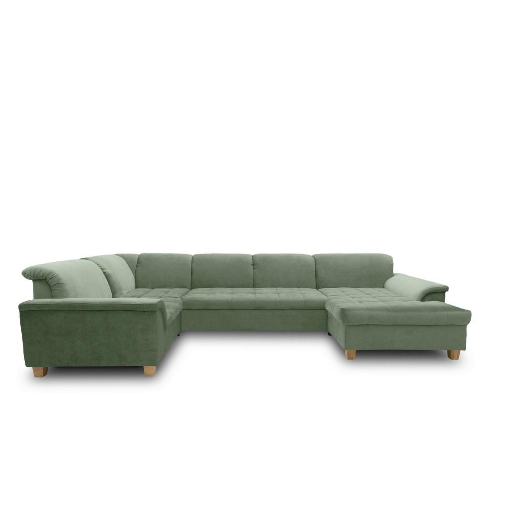 Wohnlandschaft Franzi Kopfteil verstellbar Grün