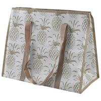 Einkaufstasche Nella - Hellbraun/Silberfarben, KONVENTIONELL, Kunststoff (40/20/32cm) - Luca Bessoni